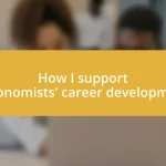 How I support taxonomists’ career development