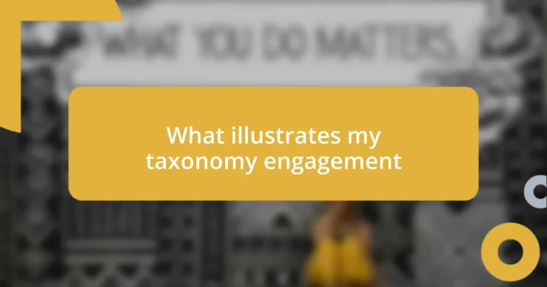 What illustrates my taxonomy engagement